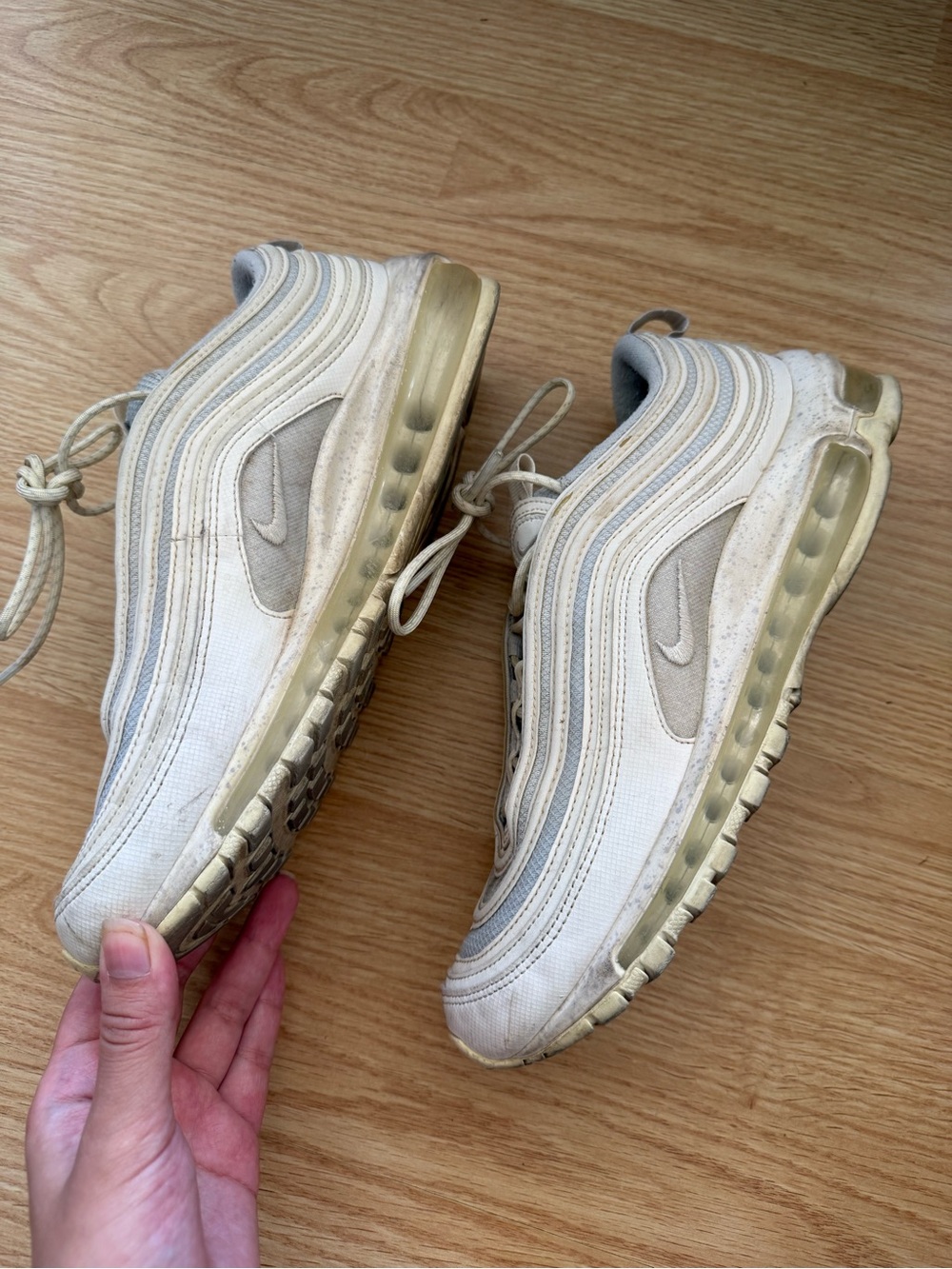 Nike Air Max 97 Running Shoe Womens 8 Gym Training Sneaker Baby Blue/Grey